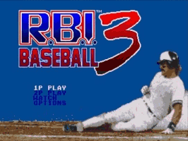 RBI Baseball 3 Title Screen